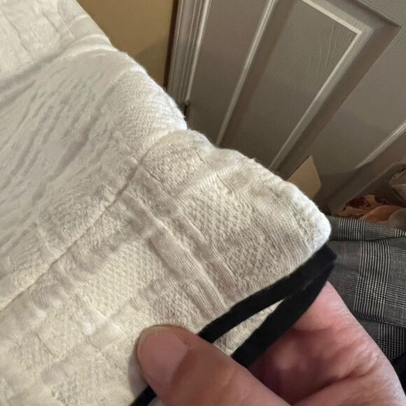 Anthropologie Maeve Patch Pocket Mini Dress M Ivory Black Cotton Stretch NWOT - Picture 11 of 11